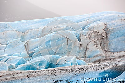 The blue ice of the Skaftafellsjokull glacier Iceland Stock Photo