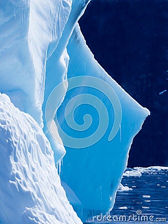 Blue iceberg detail Stock Photo