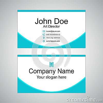 Abstract Proffesional card, Blue professional visiting card for the businessman, visiting card design, Vector Illustration