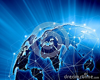 Blue image of globe Stock Photo