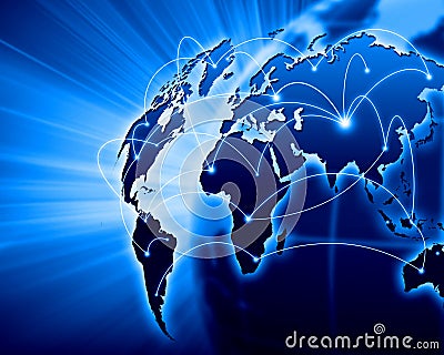 Blue image of globe Stock Photo