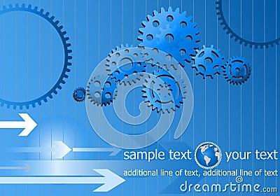 Blue industry background Vector Illustration