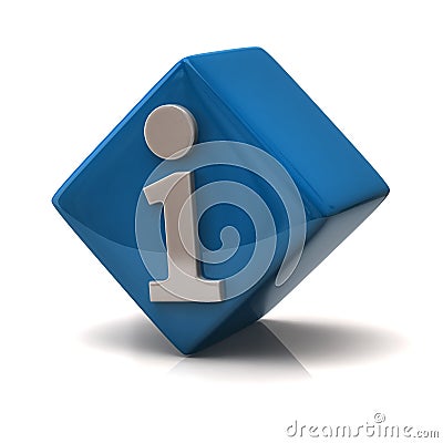 Blue information Icon Cartoon Illustration