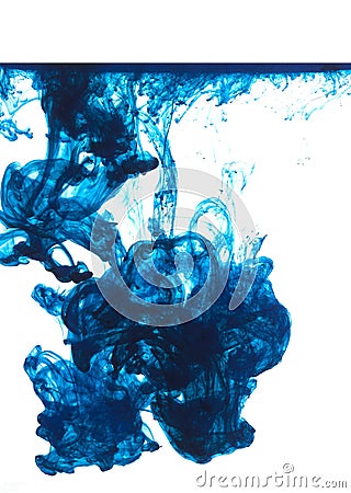 Blue ink Stock Photo