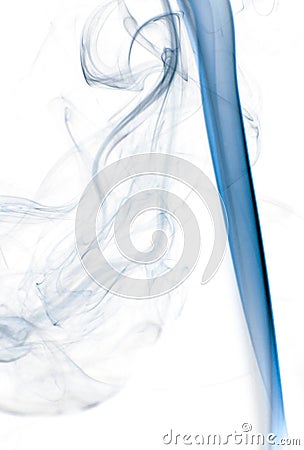 Blue insence smoke Stock Photo