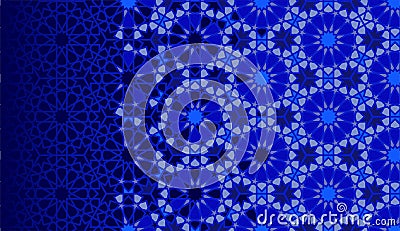 Blue islamic,arabic vector background. Vector Illustration