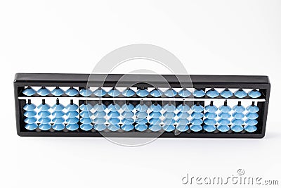 Blue japanese abacus on a white background Stock Photo