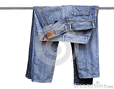 Blue jean pants Stock Photo