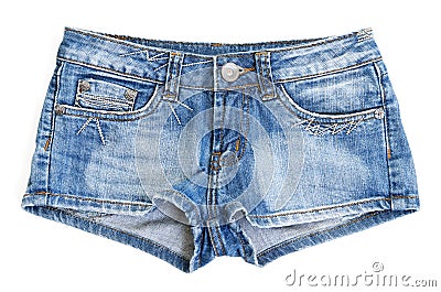 Blue jean shorts Stock Photo