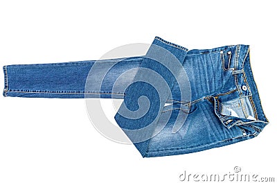 blue jeans denim pants composition modern women's and men's fashion pants texture Stock Photo