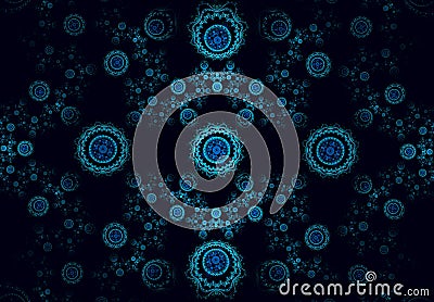 Blue julian abstract fractal Stock Photo