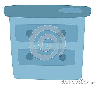 Blue kitchen cupboard, icon Vector Illustration