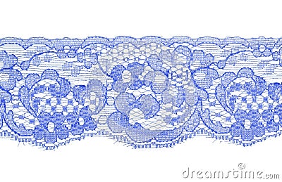 Blue lace pattern Stock Photo