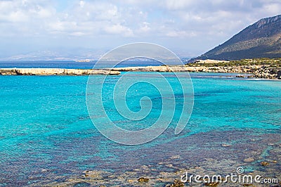 Blue lagoon coast Stock Photo