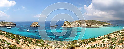 Blue Lagoon Comino Stock Photo