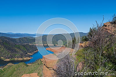 Blue Lake Berryessa from Cold Canyon Stock Photo