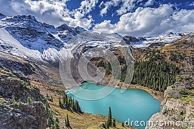 Blue Lakes Epic View Stock Photo