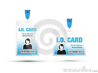 Blue lanyard Vector Illustration