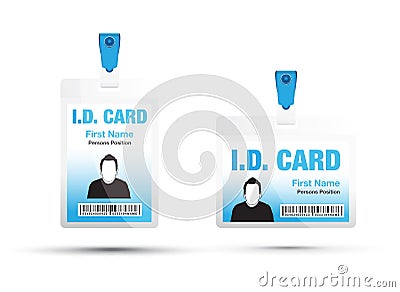 Blue lanyard Vector Illustration