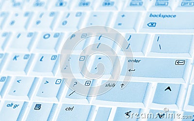 Blue Laptop keyboard Stock Photo