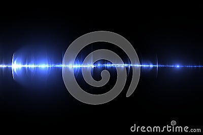 Blue laser beam Stock Photo