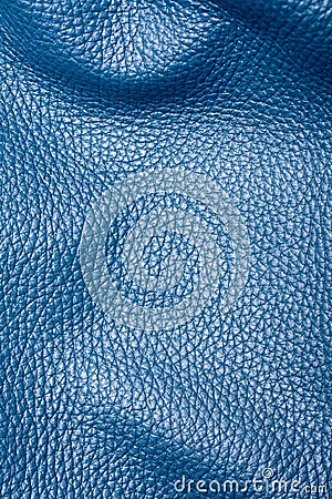 Blue leather Stock Photo