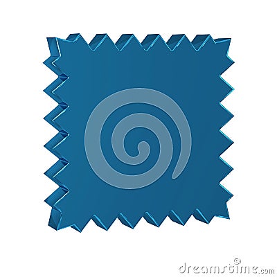 Blue Leather icon isolated on transparent background. Stock Photo