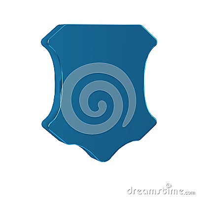 Blue Leather icon isolated on transparent background. Stock Photo