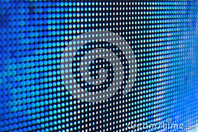 Blue LED screen macro Stock Photo