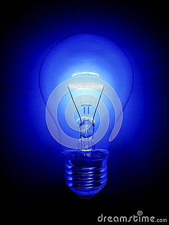 Blue Light Bulb Royalty Free Stock Image - Image: 4427806
