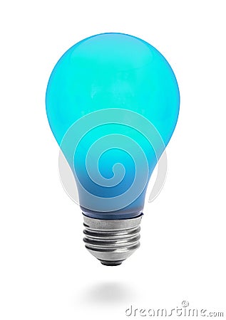 Blue Light Bulb Stock Photo