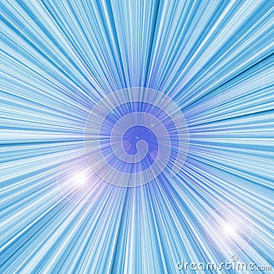 Blue light burst Stock Photo