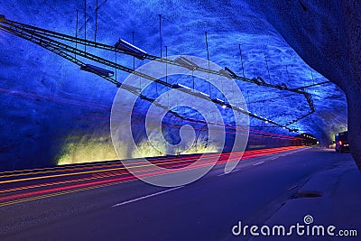 Laerdal tunnel, the longest road tunnel on earth Stock Photo