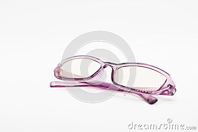 Blue Light Reduced glasses Stock Photo