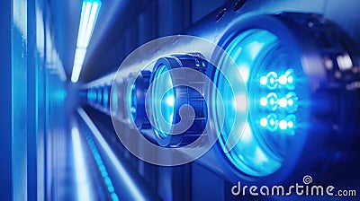 Blue Light Technology for Precise Atmospheric Condition Readings Innovative Sensor Solutions for Environmental Monitoring and Stock Photo