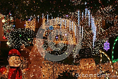 Christmas Light Display Stock Photo