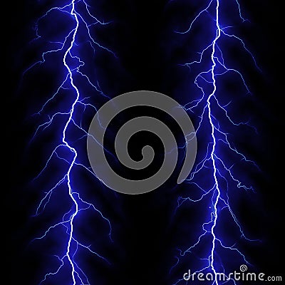 Blue lightning Stock Photo
