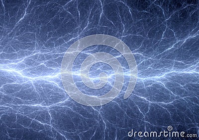 Blue lightning Stock Photo