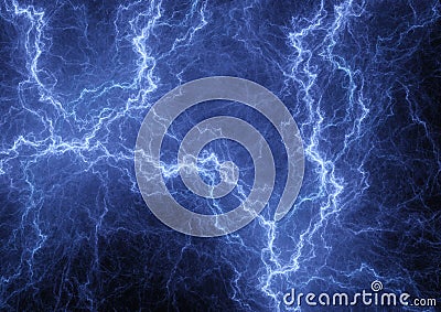 Blue lightning background Stock Photo