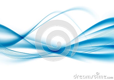 Blue lines abstract modern wavy background Vector Illustration