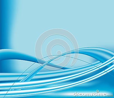 Blue lines abstract wavy background Vector Illustration