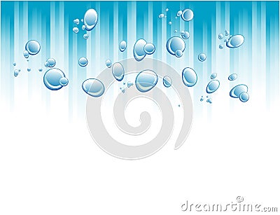 Blue lines and bubbles flayer Vector Illustration