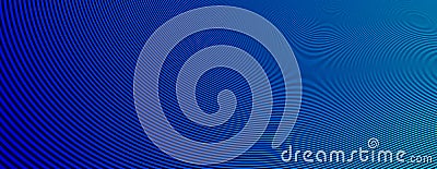 Blue lines in 3D perspective vector abstract background, dynamic linear minimal design, wave lied pattern in dimensional and Vector Illustration