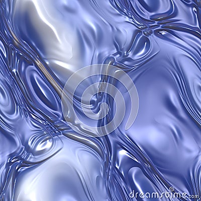 Blue liquid metal Stock Photo