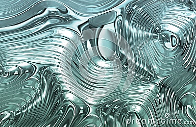 Blue Liquid Metal Texture Stock Photo