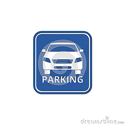 Blue Logo parking, Parking Icon, Parking Road Sign Vector Illustration