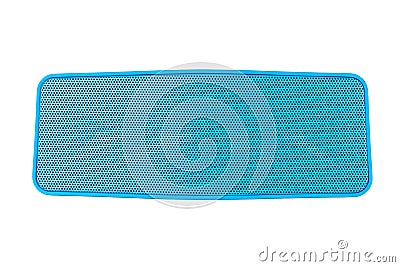Blue loudspeaker Blue tooth - isolated on white background Stock Photo