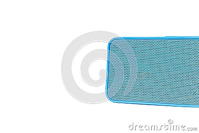 Blue loudspeaker Blue tooth - isolated on white background Stock Photo