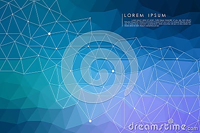 Blue low poly abstract background Vector Illustration