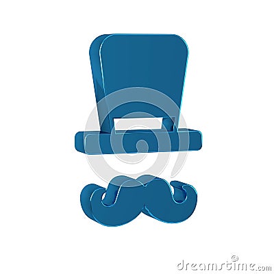 Blue Magician icon isolated on transparent background. Stock Photo